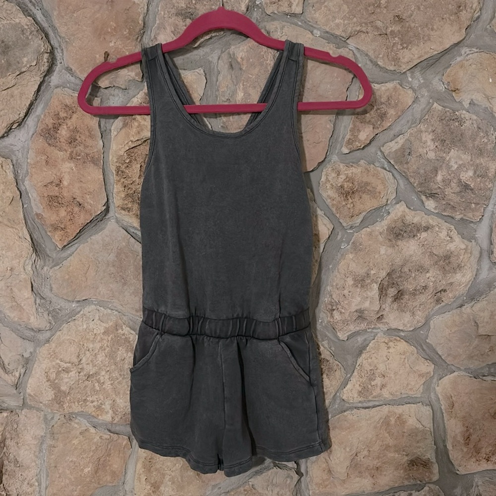 More Than Magic Gray Crossback Romper